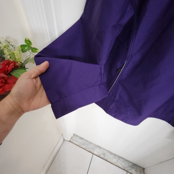 Cutter & Buck WeatherTec Beacon  Purple half  Zip water resistant wind breaker L - Picture 12 of 12